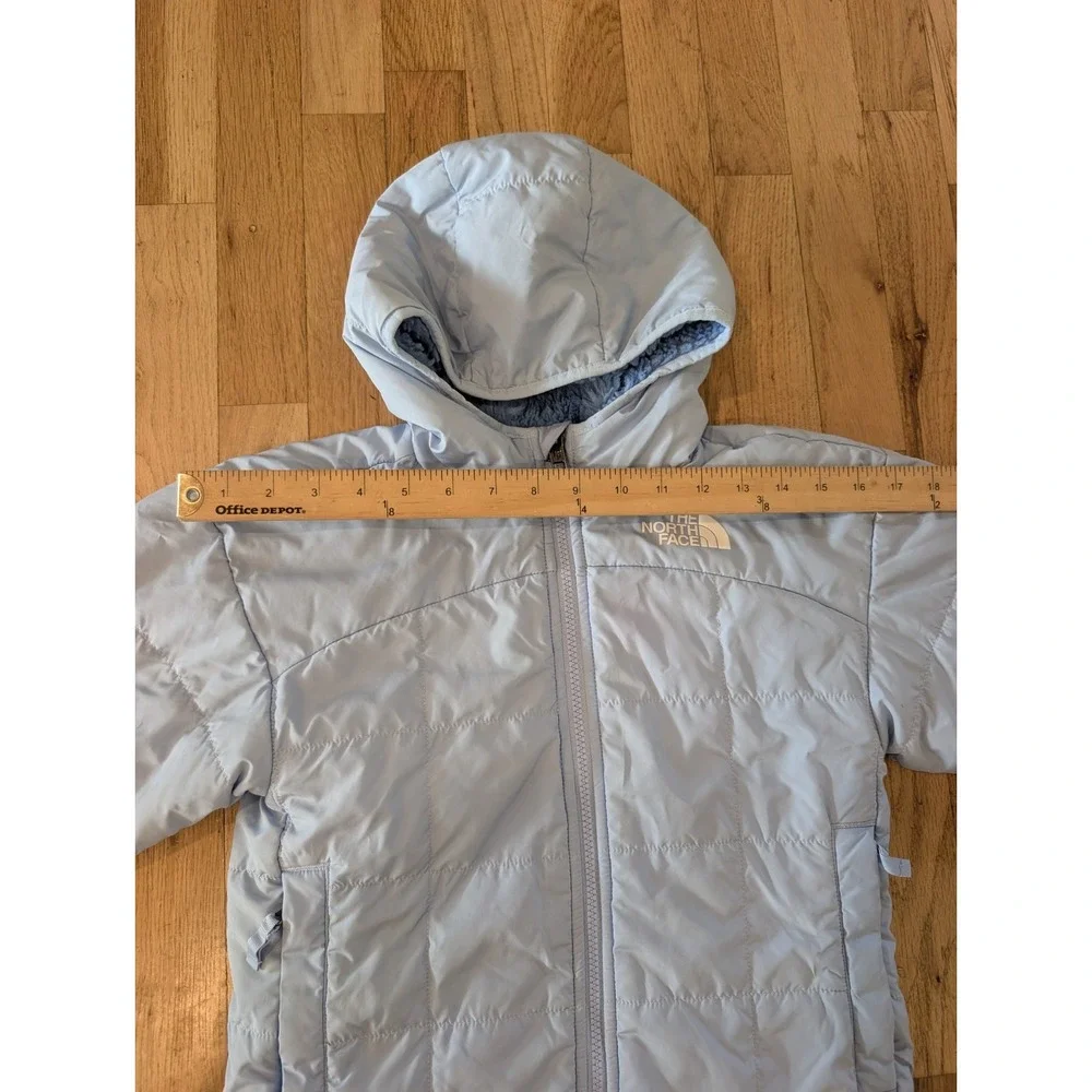 THE NORTH FACE Kids XS Reversible Shasta Jacket Blue Puffer Coat Sherpa Hooded